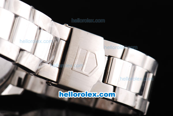 Tag Heuer Aquaracer Quartz Movement Silver Case with White Dial and SS Strap - Click Image to Close